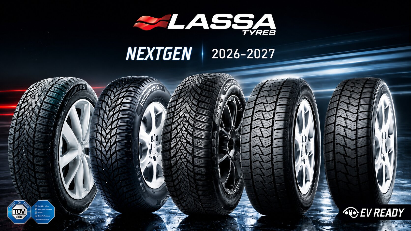 Noile anvelope de iarnă Lassa 2026: Snoways 5, Competus Winter 3 și Wintus 3